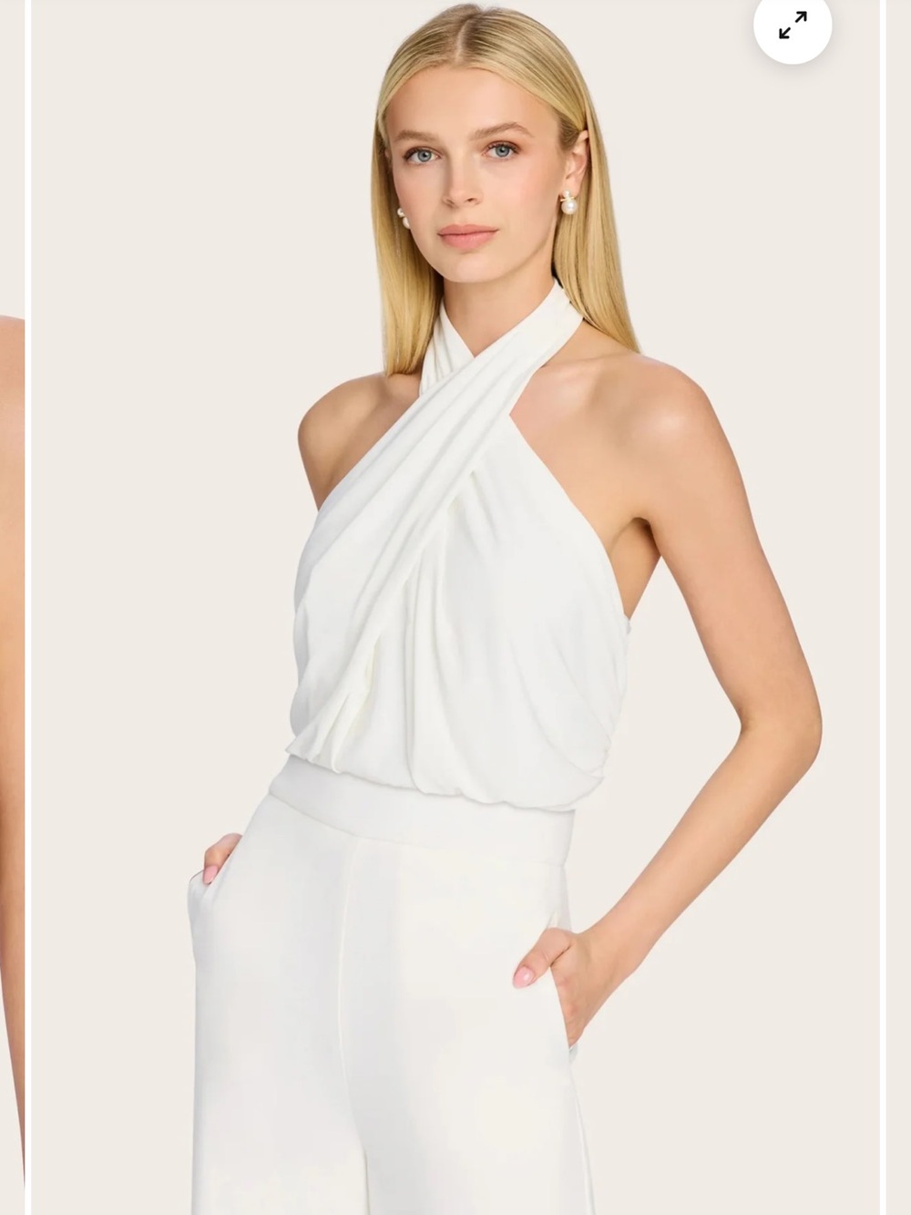 Generation Love Edith Halter Top in White size Small